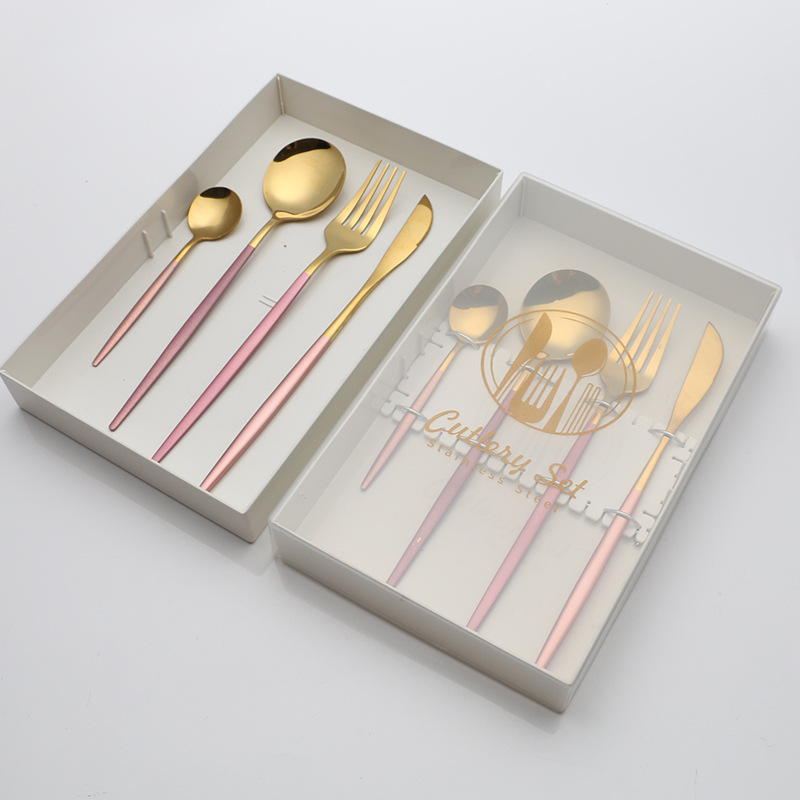 화이트 박스-24개 세트-핑크 골드