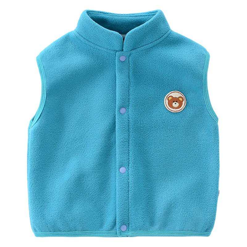 Chaleco de ropa exterior para niños primavera y otoño bebé Polar fleece warm fleece-forrado chaleco para niñas fuera capa superior