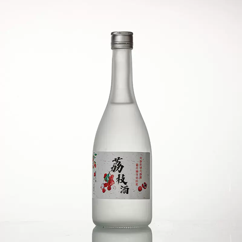 玻璃瓶批发350ml透明大肚花果酒丝口酒瓶磨砂密封自酿青梅酒空瓶
