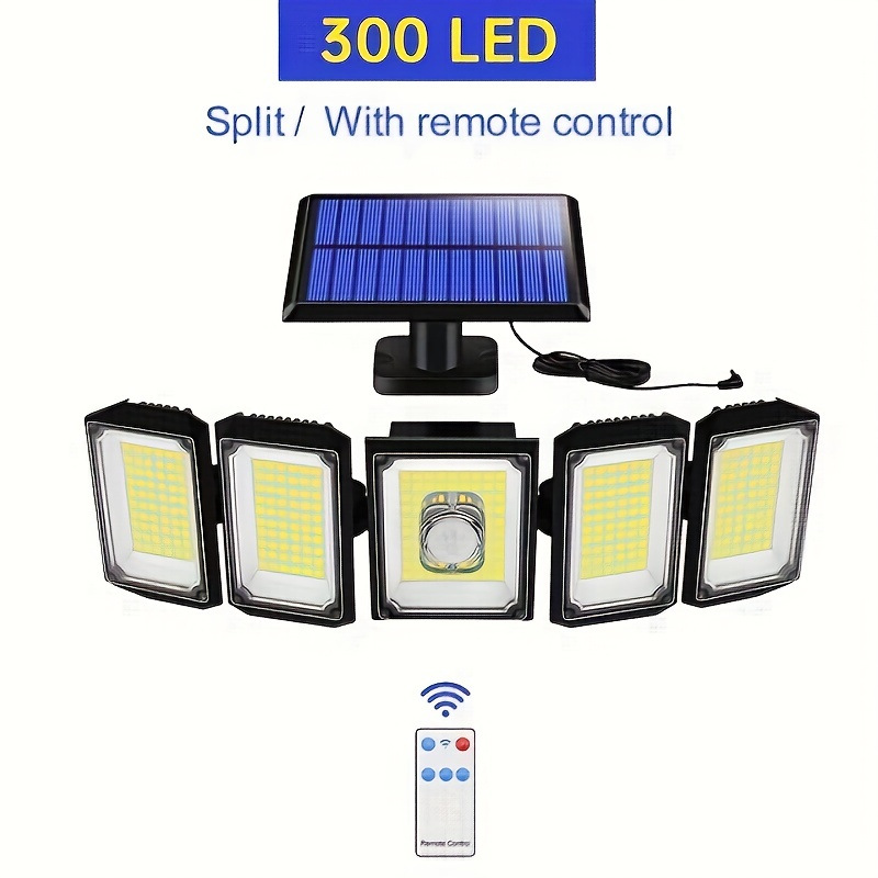 Solar LED automático split impermeable Lámpara Del Sensor Del Cuerpo Humano de control remoto inteligente lámpara de iluminación al aire libre lámpara de pared del hogar