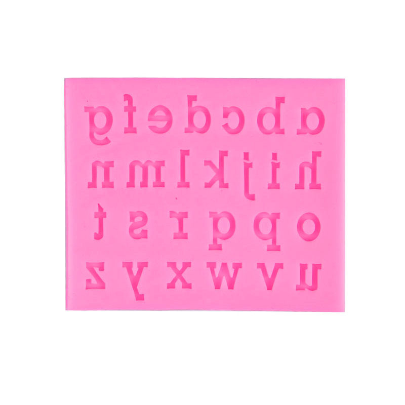 Nuevo caso letras silicona fondant molde DIY pastel decoración inglés chocolate cumpleaños decoración