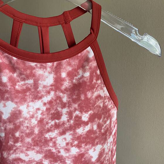 2022 tie-dye hollow back yoga vest fitness vest running shockproof sports underwear a generation of hair