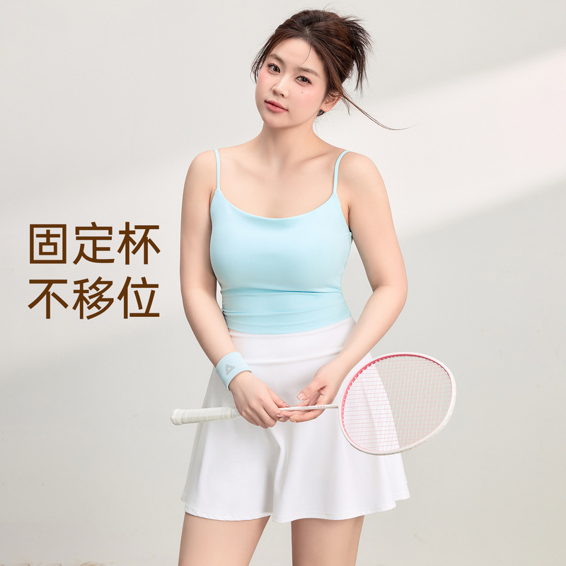 ファットmm大きいサイズスポーツブラレディースブラジャーヌードヨガウェアフィットネス美背中オールインワンアウターキャミソール夏|undefined