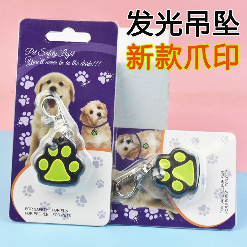 ПЭТ отпечаток лапы светящийся кулон светящийся тег собаки светодиодный светящийся кулон собаки ПЭТ кулон