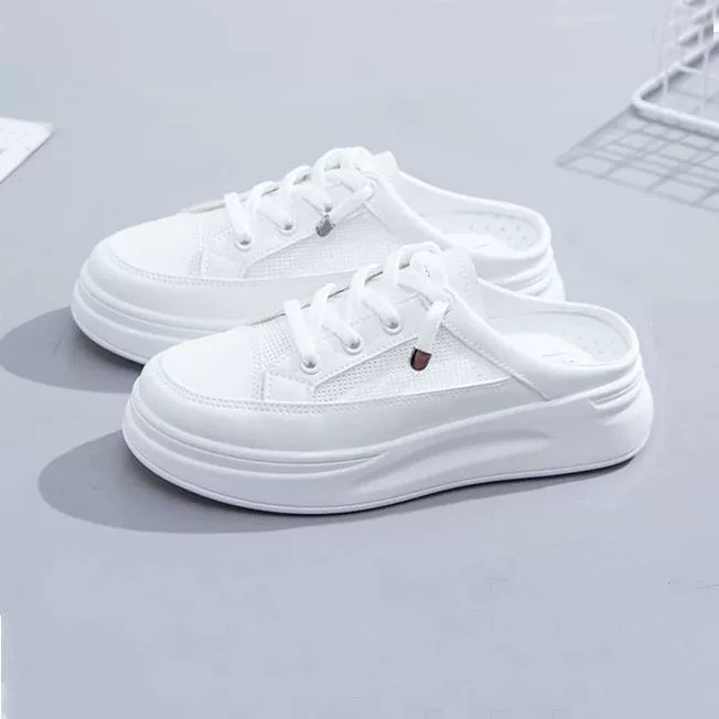 Оптовая торговля 2025 новые весенне-летние женские туфли модные универсальные повседневные кроссовки белые туфли женские тапочки для верхней одежды