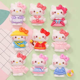 可爱卡通猫咪 diy奶油胶自制手机壳发卡鞋扣吊坠树脂饰品配件E18