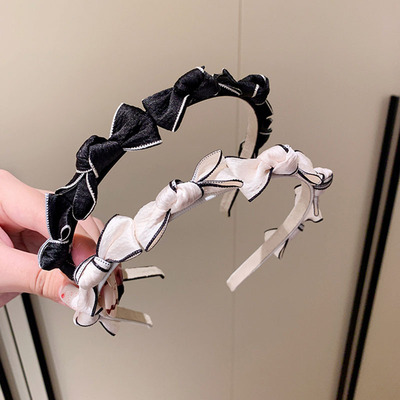 蝴蝶结发箍女高级感精致气质头箍2022年网红新款法式复古发饰发捆|ru