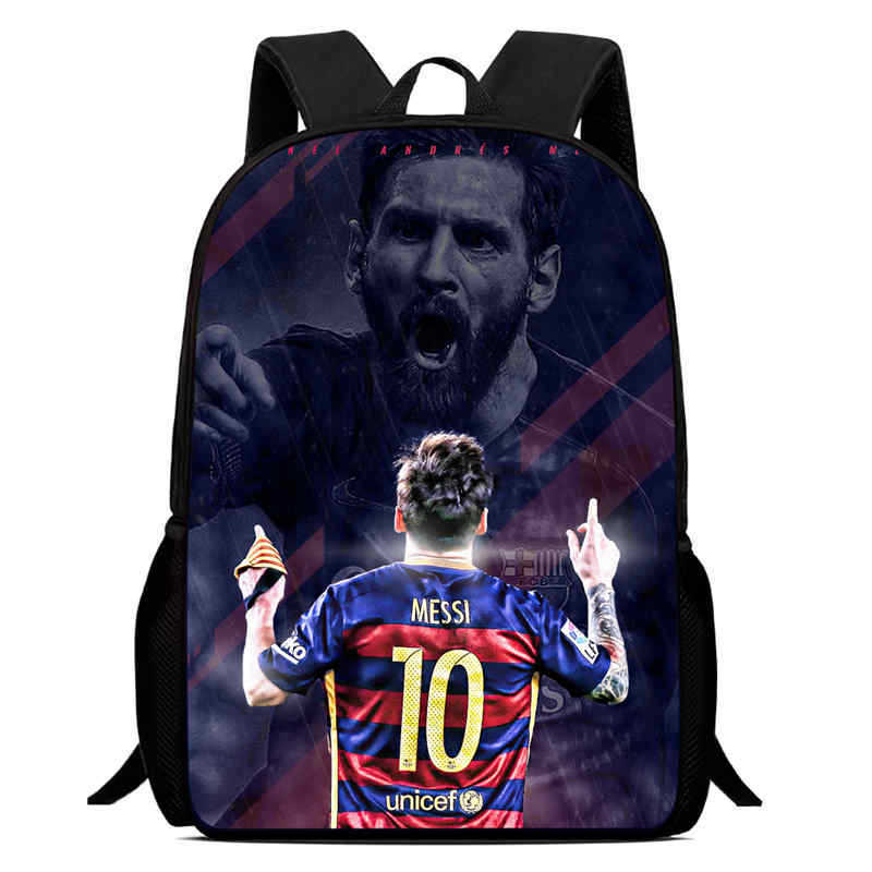 Amazon crossover nueva mochila con estampado periférico de futbolista mochila escolar para estudiantes mochila para niños
