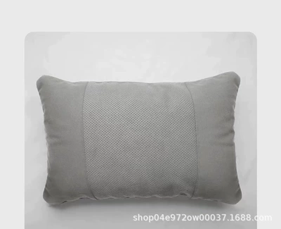 Headrest | Seat In-Car Neck Pillow - suede-punching-style-gray-waist-1-pack