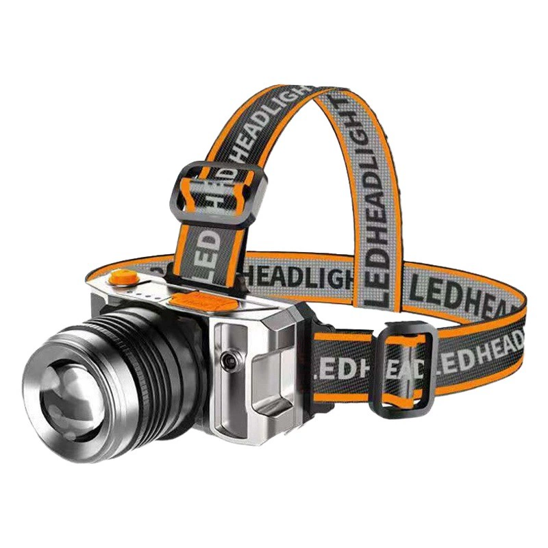 Оптовая светодиодная индукционная головная лампа наружная супер-яркая патрульная рабочая лампа сильный свет с зарядкой вращающийся зумом рыболовная лампа