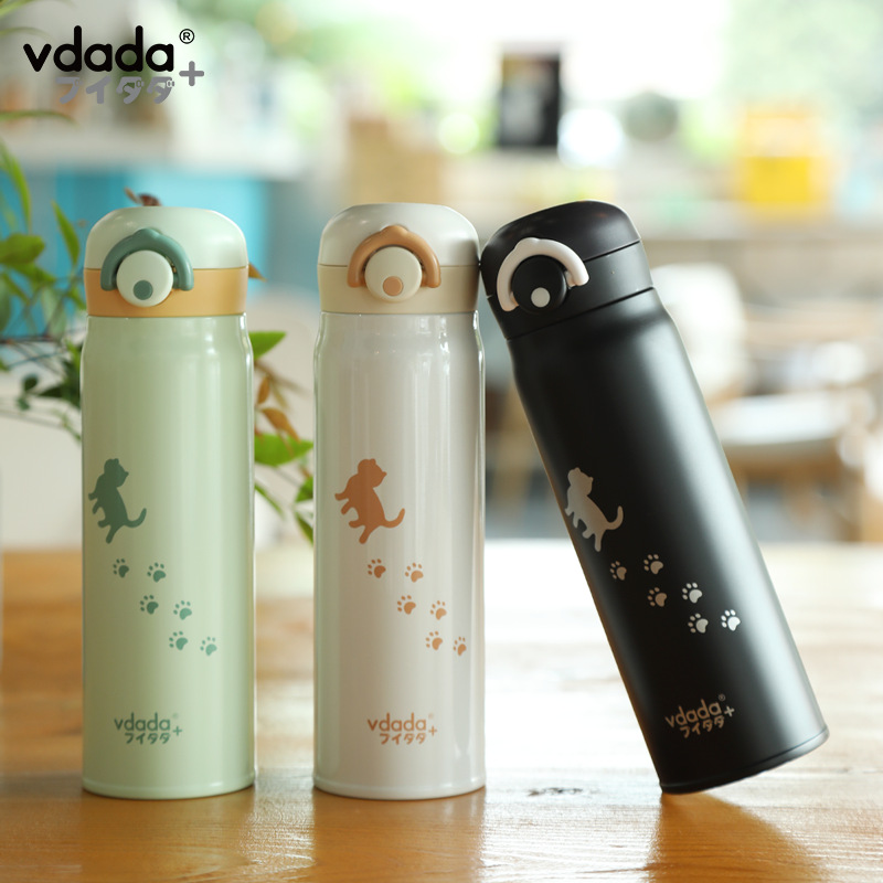 총 세대 vdada 고양이 발톱 컵 Weida 보온병 컵 지능형 스크린 디스플레이 바운스 컵 316 스테인리스 스틸