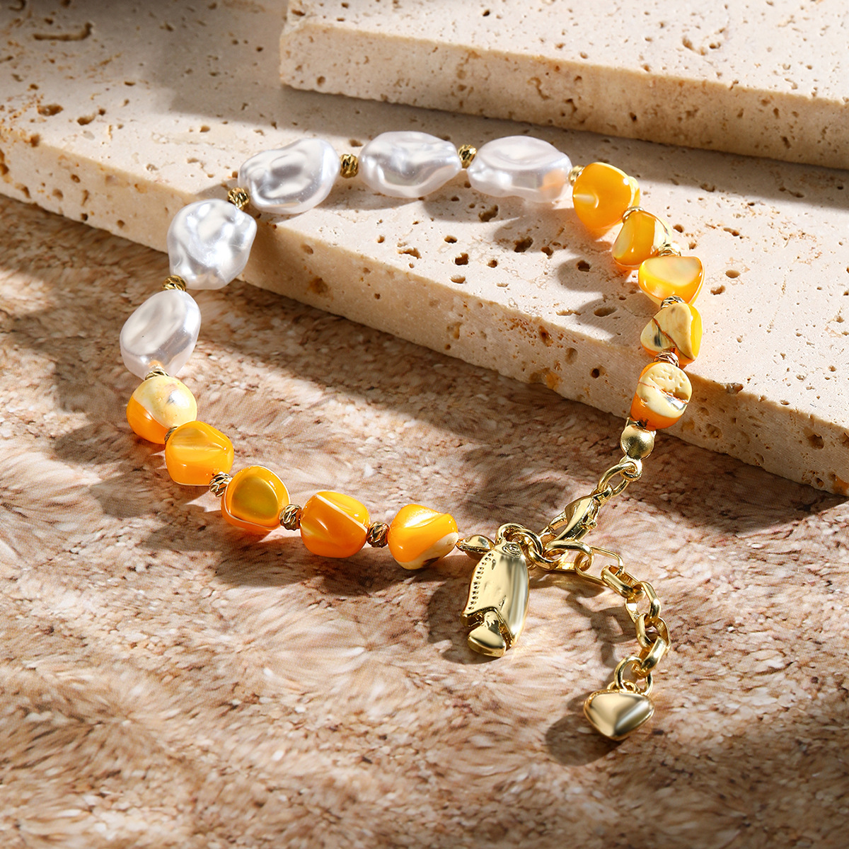 Shell Beaded Bracelet Colourful Seaside Summer Jewellery_voghion.com