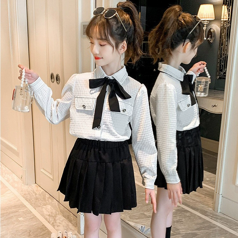 Осенний детский комплект, стиль Chanel, западный стиль, для подростков