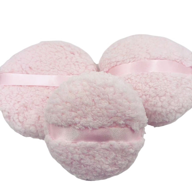 年糕绒超大粉扑长毛丝带扑婴儿爽身粉扑宝宝干粉扑散粉扑修容定妆