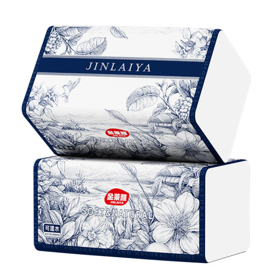 Jinlaiya Guofeng Large Pack of Paper Drawable Whole Case 20 Pack Family Inexpensive Facial Tissue 5 Layer Thickened Large Size Tissue