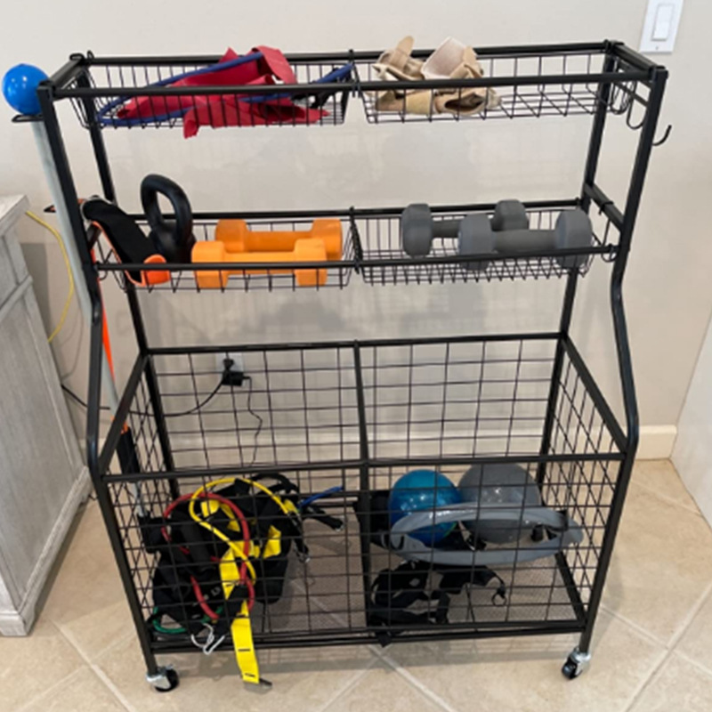 Almacenamiento en el hogar rack de almacenamiento rack de baloncesto canasta de almacenamiento de juguetes para niños productos deportivos organizando coche ahora