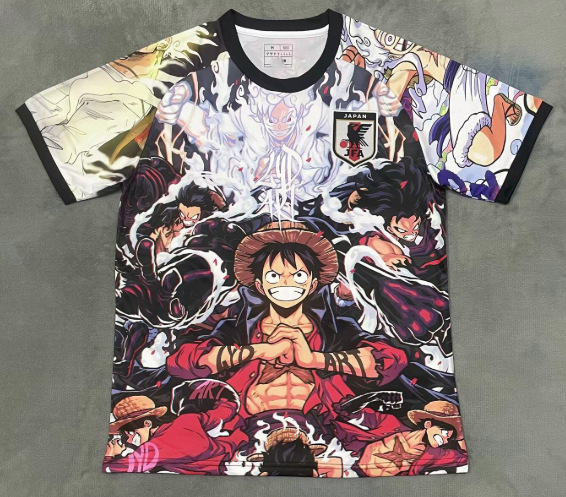 25-26 Nueva camiseta de anime de camiseta japonesa One Piece Samurai Sakura Dragon Ball Uniforme de fútbol transfronterizo de edición especial