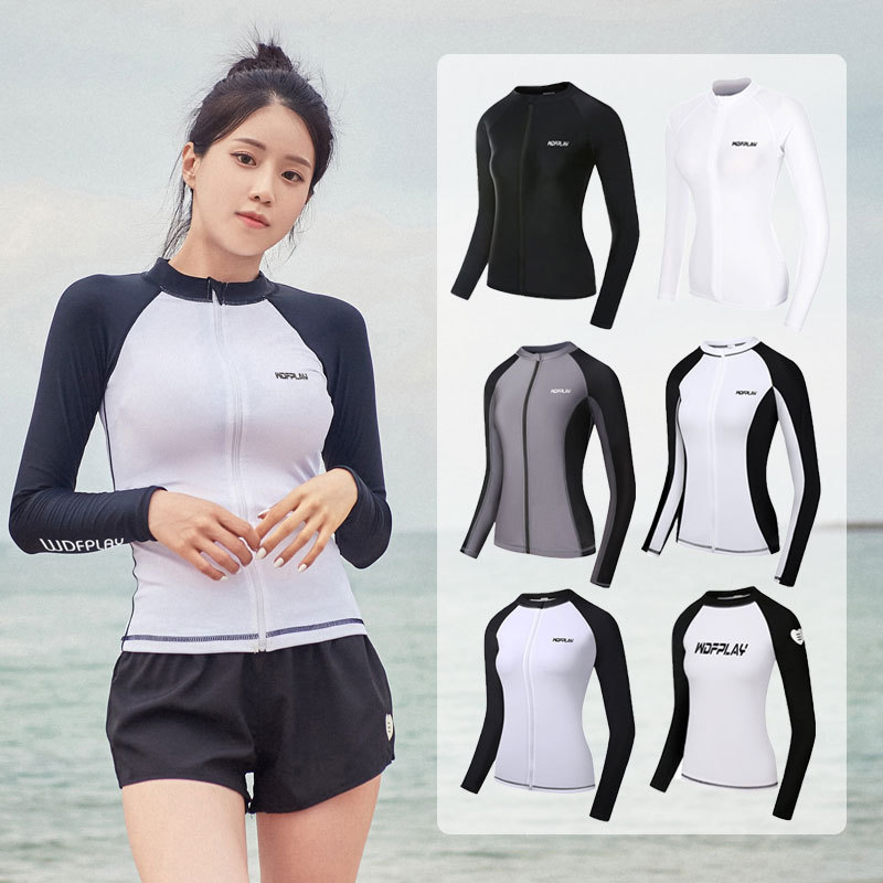 Diving suit women's long-sleeved swimsuit men's couple split jellyfish suit trousers sun protection quick-drying surfing suit snorkeling hot spring