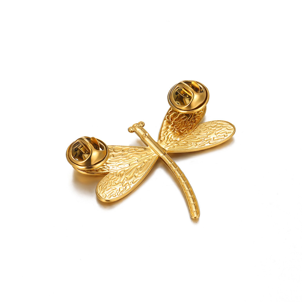 8g Weight Brooches Classification Daily Occasion 304 Stainless Steel Material Dragonfly Pattern All Seasons Season Women's Gender Plating Design Retro, Classic Style Style Retro Classic Style Pin Dragonfly 304 Stainless Steel Plating Women's Brooches 4