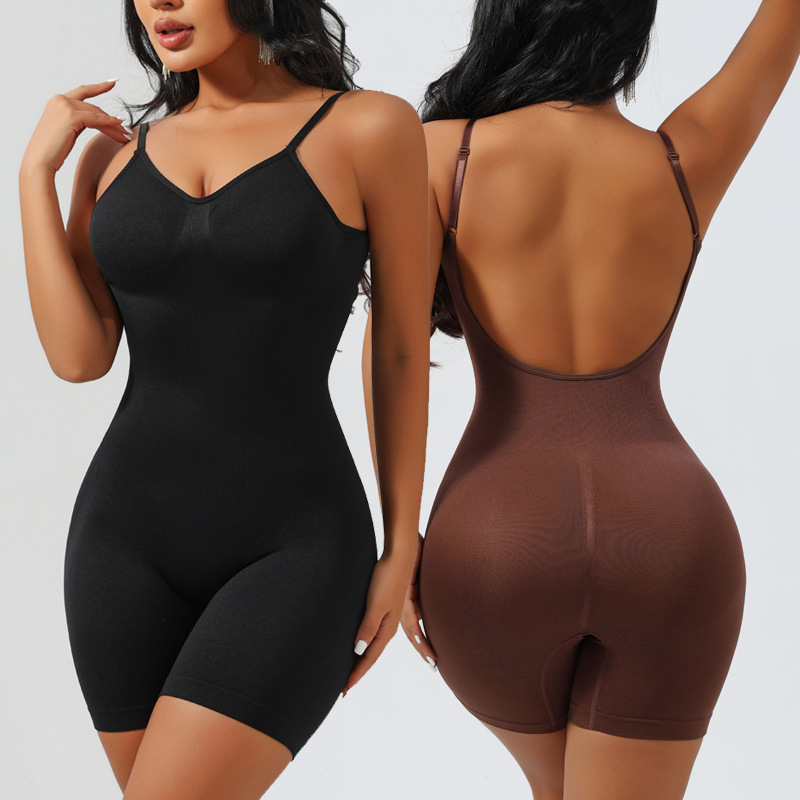 Women's Body Shaping Sexy Backless Base Tunic Underwear plus size Body Shaping Tight Tunic