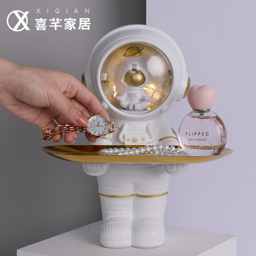 Porch key storage ornaments astronaut astronaut tray resin decoration handicrafts factory direct sales
