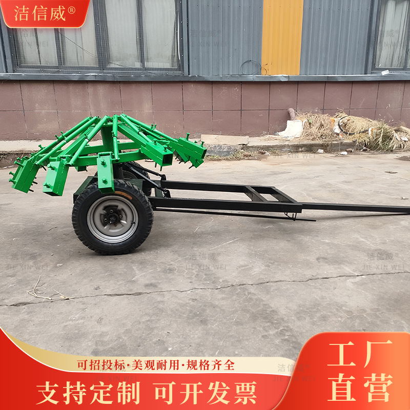 牵引式扫地机厂家 拖挂公路清扫车 12把风火轮乡村道路扫地车