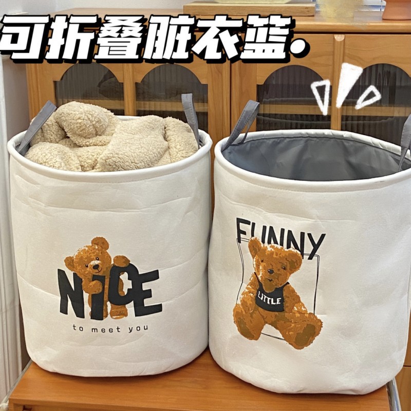 Cesta de almacenamiento de lavandería plegable cesta de la ropa del hogar cesta de la ropa de baño de estilo japonés cesta de la lavandería portátil