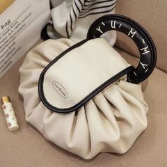 シンプルな怠け者の化粧バッグ多目的ロープの収納袋ネットの赤いドーナツのハンドバッグの女性の洗濯袋