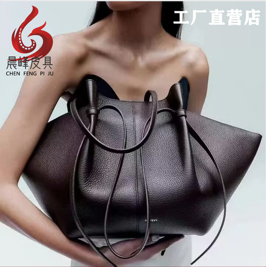 YUZEFI Wings Bag MOCHI Genuine Leather Shoulder Underarm Bag Fashion Commuter Large Capacity Tote Bag