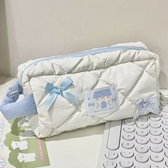 クリームリボン鉛筆バッグ、高価値ニッチ収納バッグ、かわいいイン日本製超大容量学生筆箱