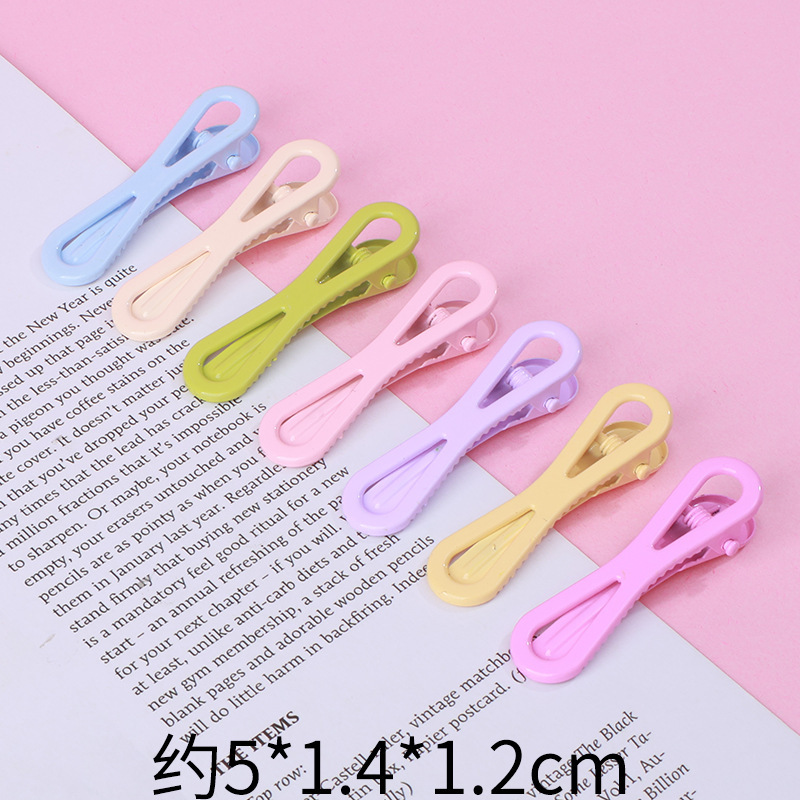 キャンディーカラーのヘアピン金属ヘアピンインドーパミン前髪クリップ diy アクセサリーカモノハシクリップシームレスクリップマカロン|undefined