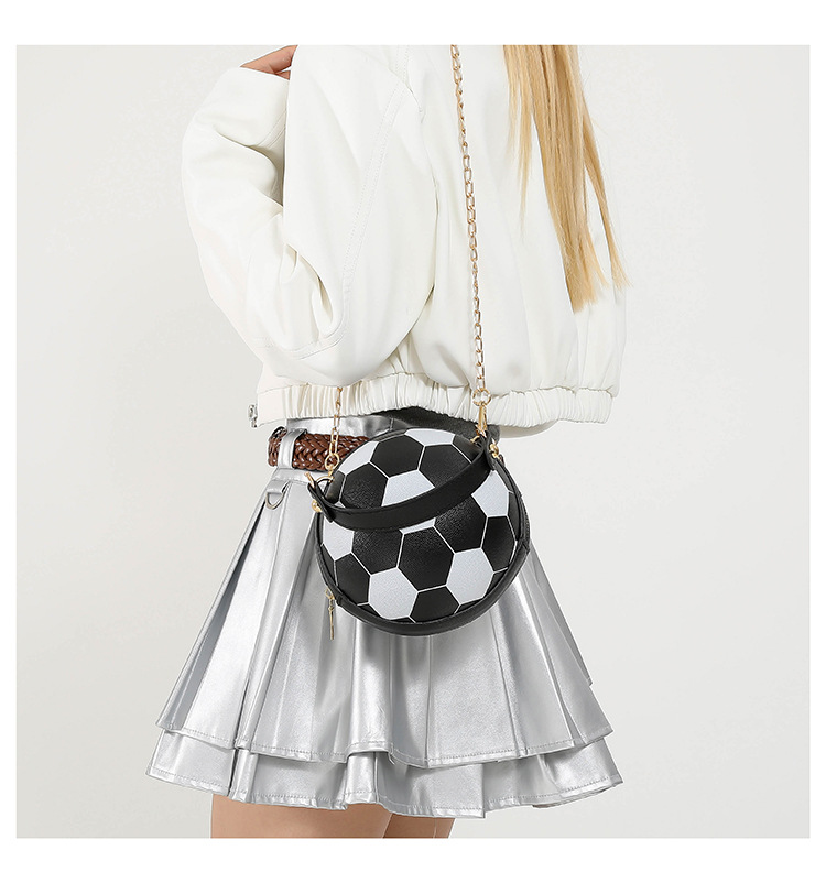 Cross-border bags, women's Instagram personalized basketball bags, new versatile single-shoulder crossbody bags, Korean-style small round bags for women undefined