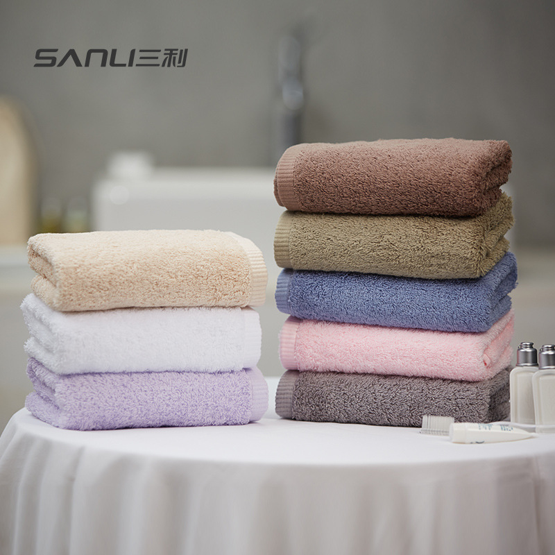 Sanli Towel Long-Staple Cotton Series Pure Cotton Women's Couple Face Towel Gift Wholesale Custom-Made Absorbent and Lint-Free