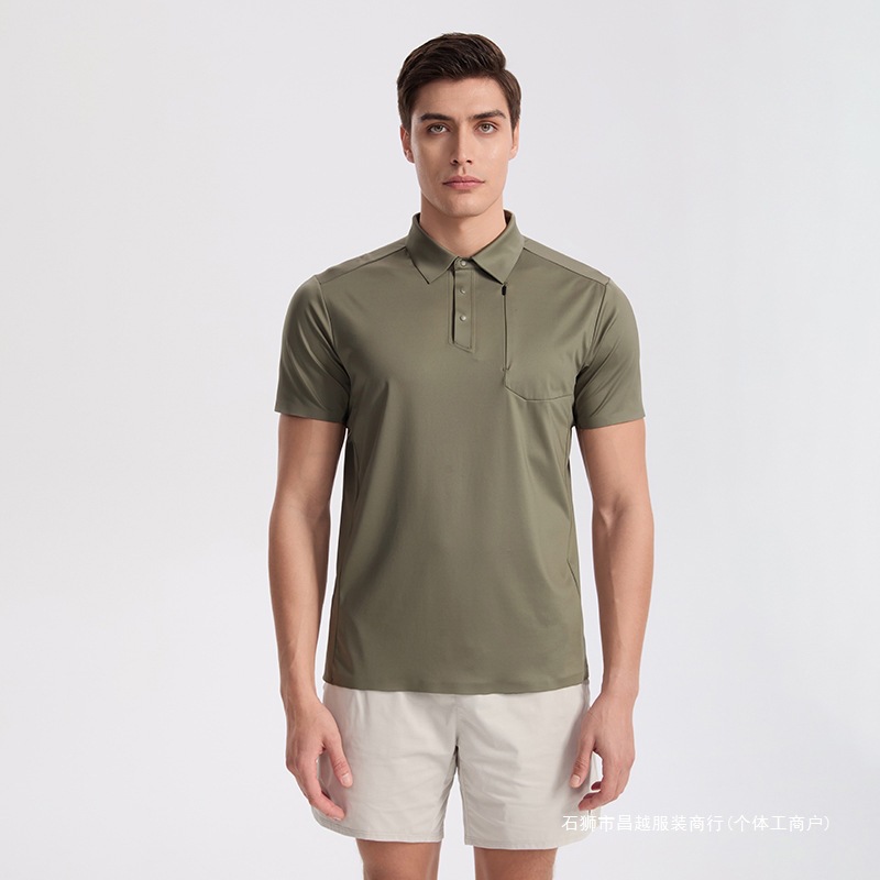 Big Brand Flat for Business POLO Shirt Golf Quick-drying Clothes Stylish Running Casual Men's Design Top with Vertical Collar