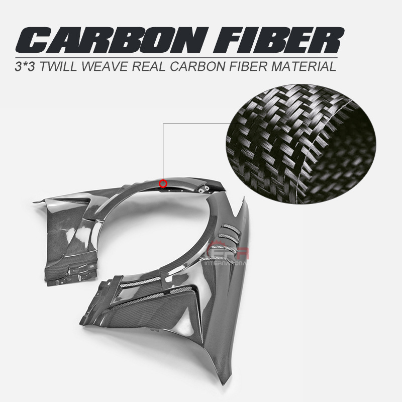 For KIA STINGER Carbon Fiber EPA2 Upper and Lower Vented Fender Flares Replacement Parts