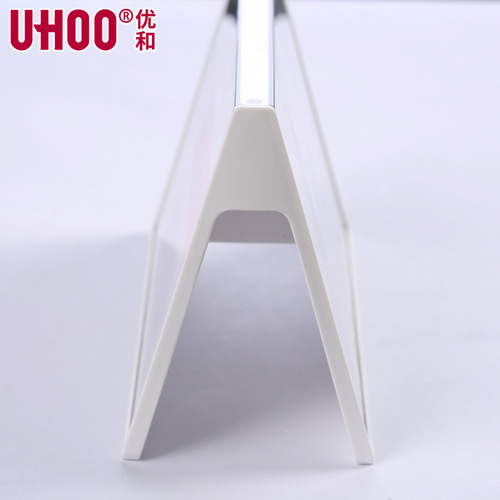 Source manufacturer UHOO Youhe V-shaped table sign wholesale transparent acrylic table sign double-sided triangle table sign display card