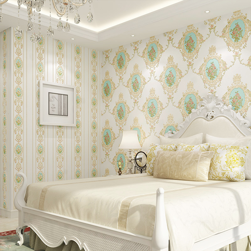 European Retro Country 3D Self-Adhesive Wall Sticker American Mirror Pattern AB Version Bedroom Living Room TV Background Wallpaper