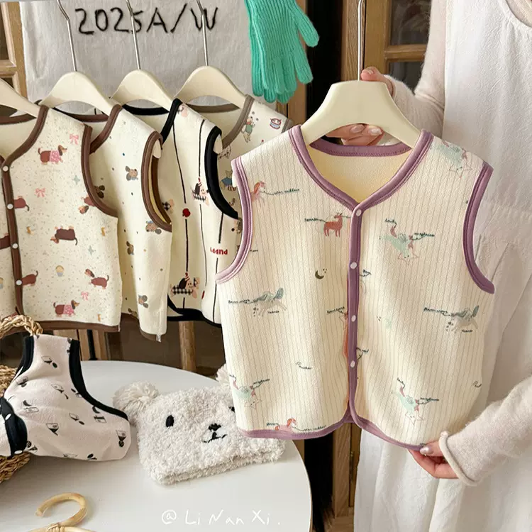 88282儿童保暖马甲秋冬新款宝宝背心a类男童女童棉坎肩婴儿童装