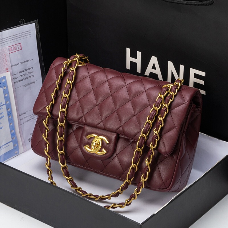 Chanel Cf Classic Quilted Chain Bag Versatile Genuine Leather Crossbody Bag Small Chanel-Style Bag High-End Luxury Brand Women's Bag Chanel Cf Classic Quilted Chain Bag Versatile Genuine Leather Crossbody Bag Small Chanel-Style Bag High-End Luxury Brand Women's Bag