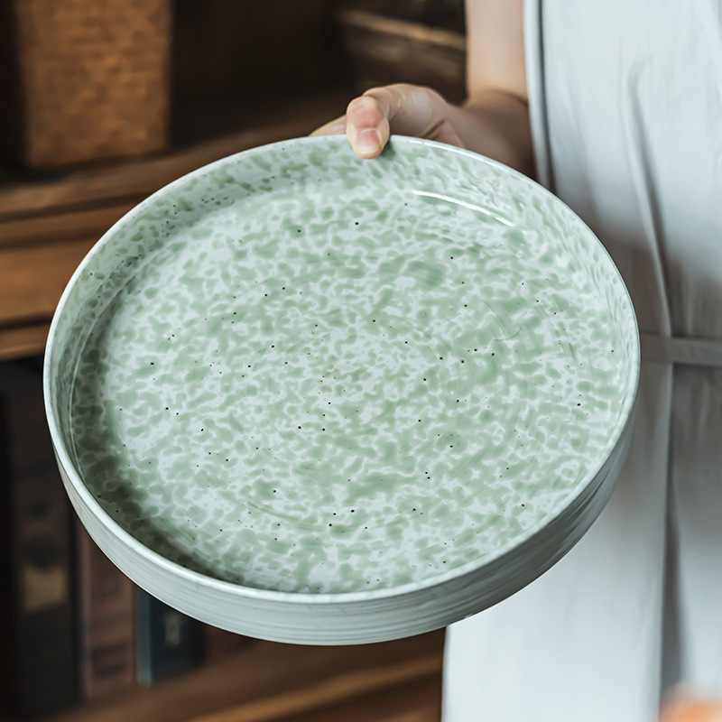 Plato de cerámica profunda creativo de tinta platos de platos