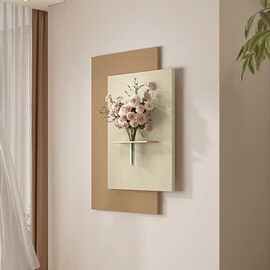 水培植物挂墙壁画立体砂岩玄关装饰画餐厅挂画立体高级感卧室挂画