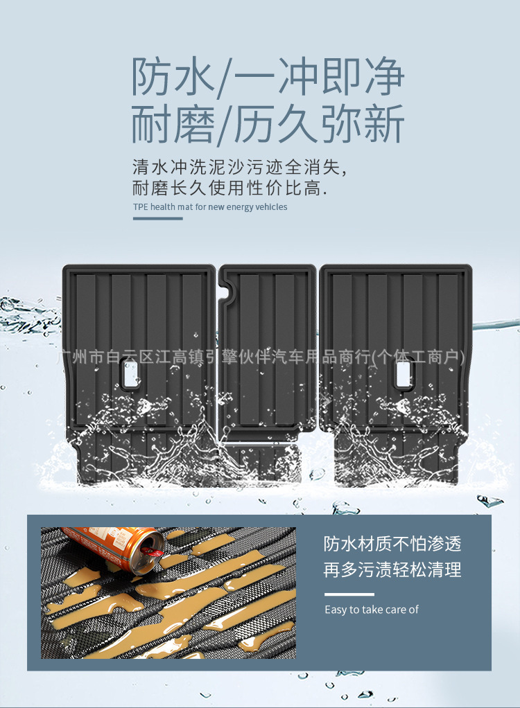 Suitable for Volkswagen series, car-specific trunk mat, TPE fully eco-friendly trunk mat and backrest mat