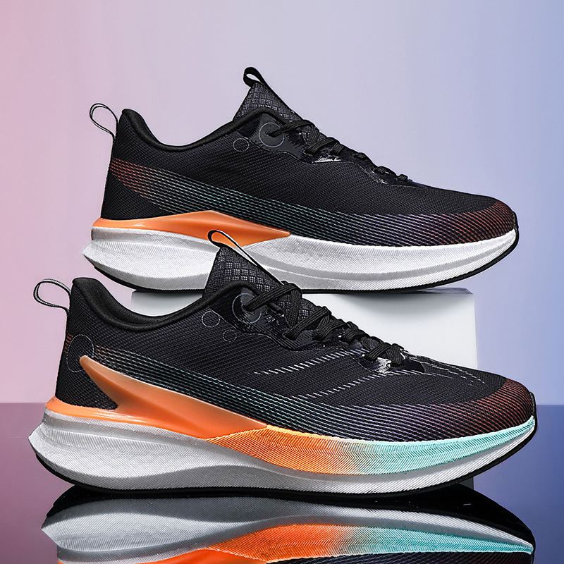 Fricción sonora real explosión suave zapatos de carrera de velocidad juvenil para hombres 2025 nuevo anti-deslizante desgaste pareja zapatillas deportivas