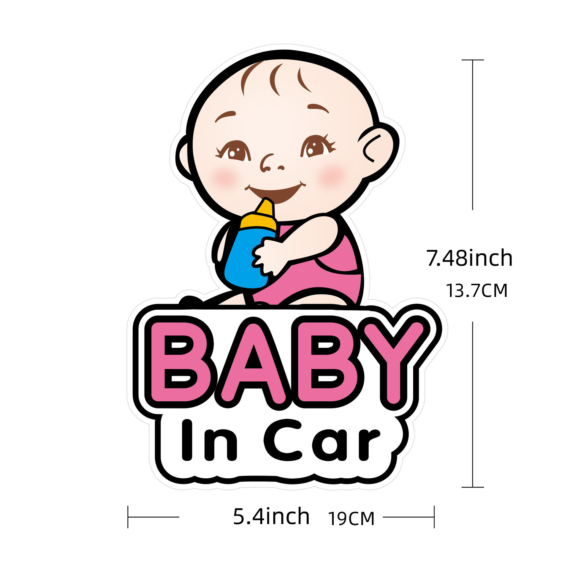Nuevo bebé en coche pegatinas de coche de bebé sin pegamento Amazon transfronterizo de comercio electrónico Venta caliente suministros de automóviles image 2