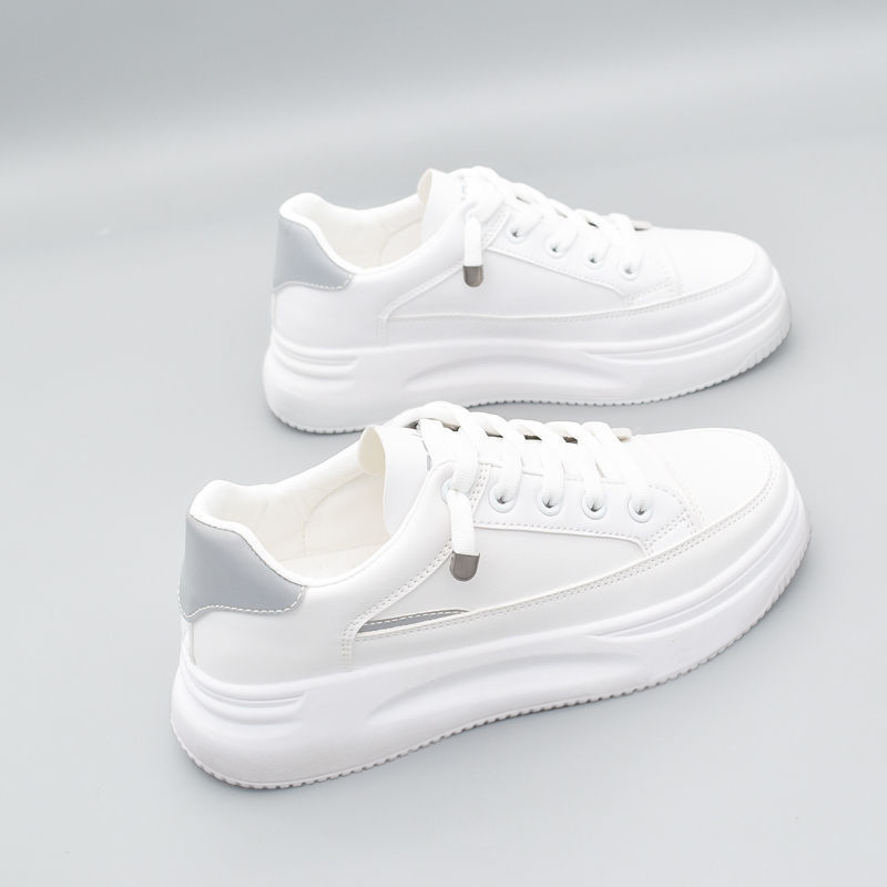 Cuatro estaciones transpirables y cómodas, lazos de moda femeninos, zapatos blancos, zapatos individuales, estudiantes, tendencia universal, ocio