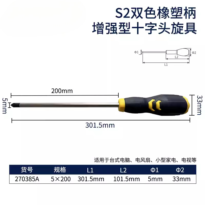 Gran Muralla Seiko cruzada destornillador industrial mejorado mango de goma y plástico con tornillo magnético lote de electricista doméstico decoración