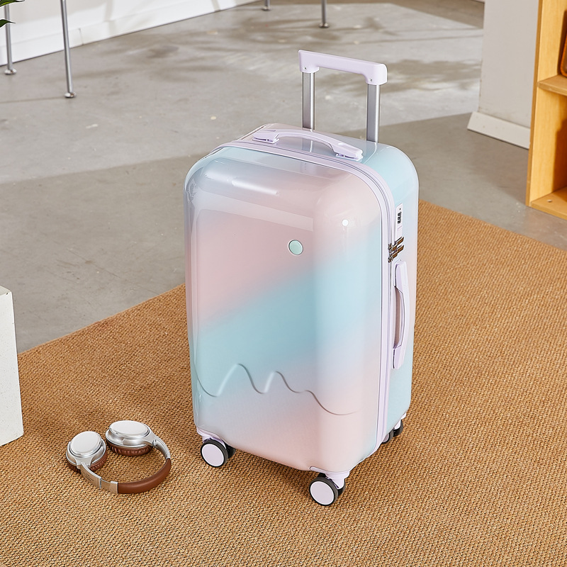 [Fábrica de selección estricta] maleta de color gradiente, maleta de tracción, maleta de viaje de contraseña de gran capacidad duradera