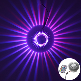 LED wall lamp bedroom bedside wall lamp 3W aluminum wall lamp high power LED chip RGB colorful sunflower wall lamp