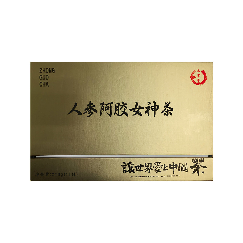 Ginseng Donkey-Hide Gelatin Herbal Tea Blend with Mulberry Kumquat Longan Red Date Goji and Rose Gift Box 270g specifications