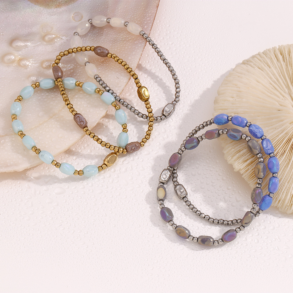 Stainless Steel Beaded Bracelet